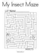 My Insect Maze Coloring Page