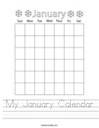 My January Calendar Handwriting Sheet