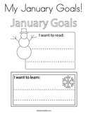 My January Goals Coloring Page