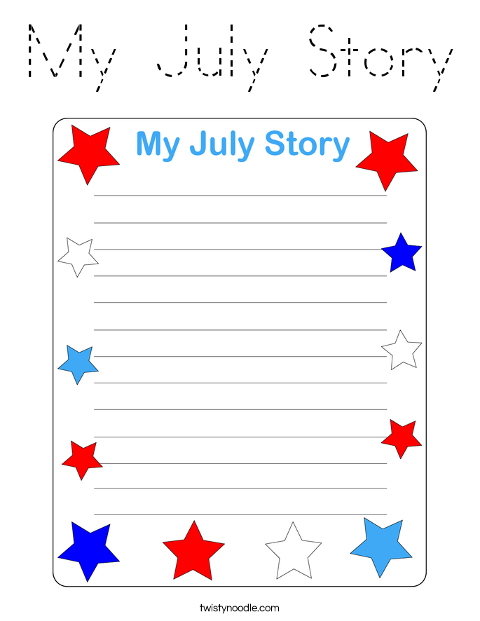 My July Story Coloring Page