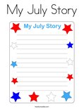 My July Story Coloring Page