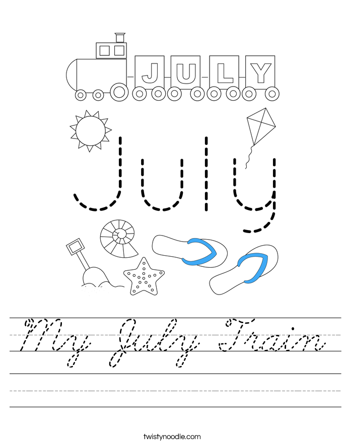 My July Train Worksheet