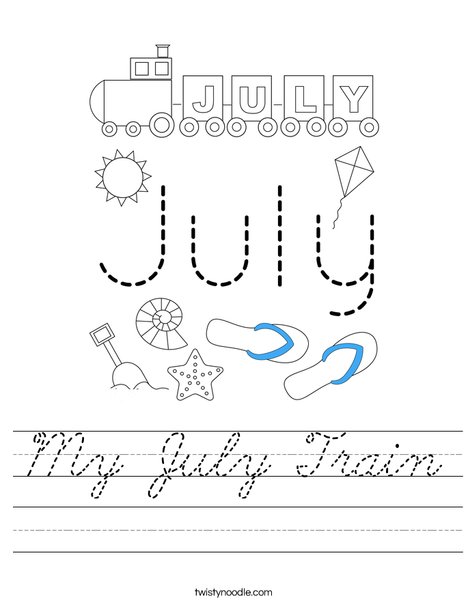 My July Train Worksheet