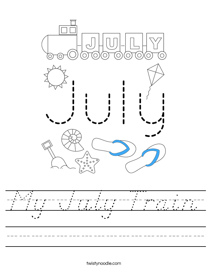My July Train Worksheet
