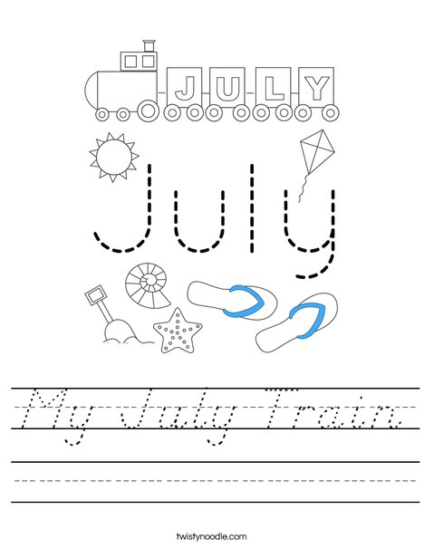 My July Train Worksheet