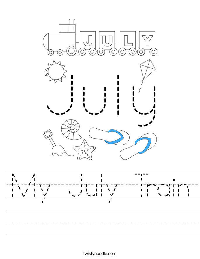 My July Train Worksheet