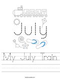 My July Train Worksheet