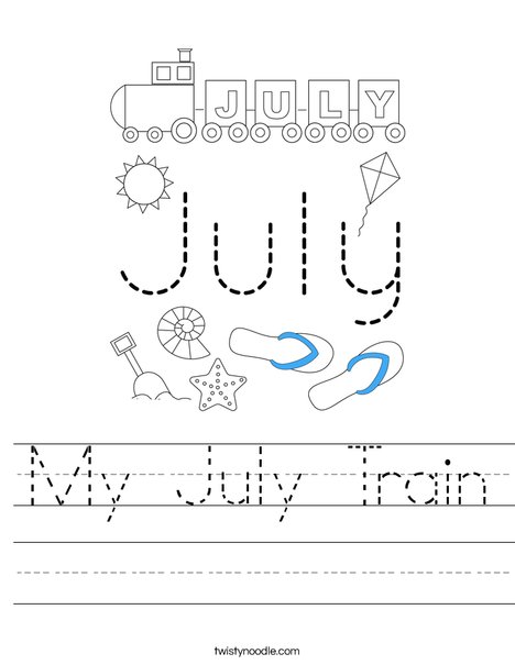My July Train Worksheet