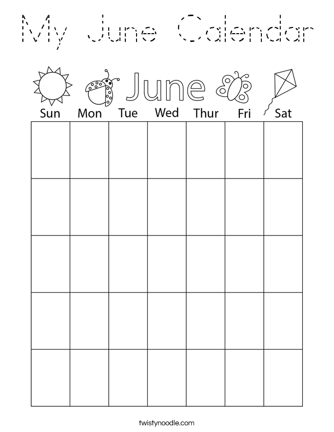 cute june 2020 calendar printable for kids kids calendar preschool