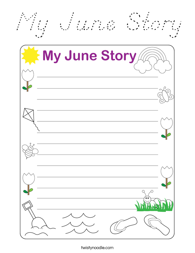 My June Story Coloring Page