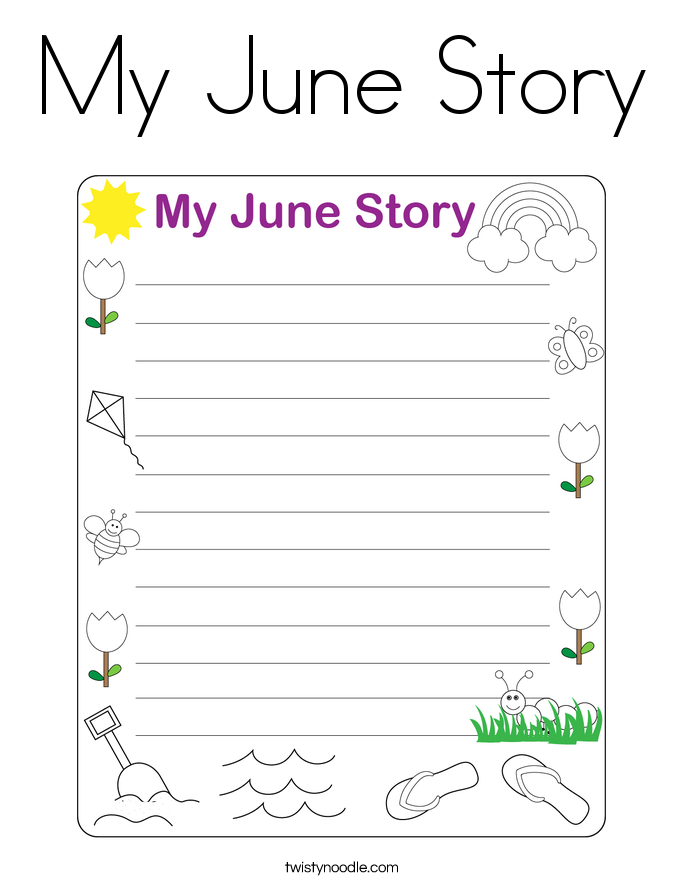 My June Story Coloring Page