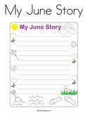 My June Story Coloring Page