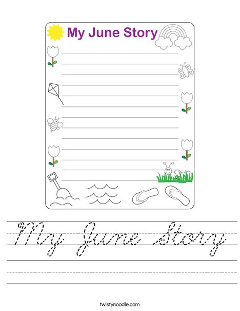 My June Story Worksheet