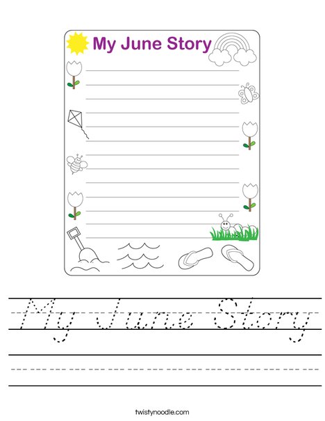 My June Story Worksheet