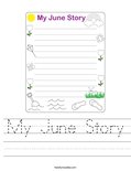 My June Story Worksheet