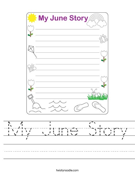 My June Story Worksheet