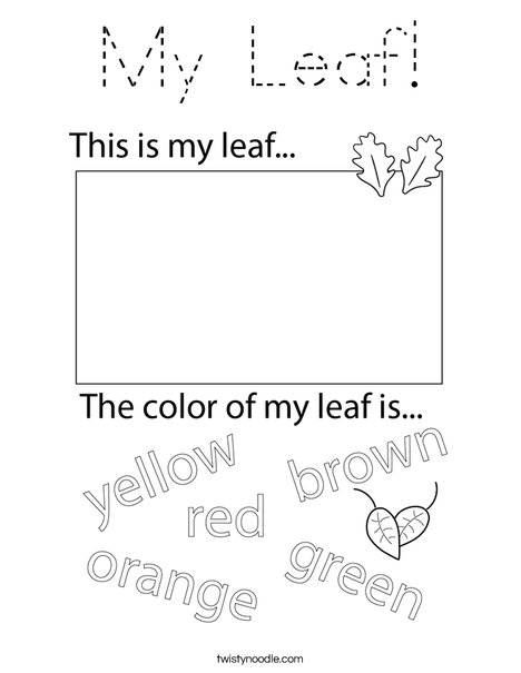 My Leaf! Coloring Page