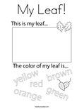 My Leaf! Coloring Page