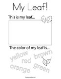 My Leaf Coloring Page