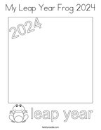 My Leap Year Frog 2024 Coloring Page