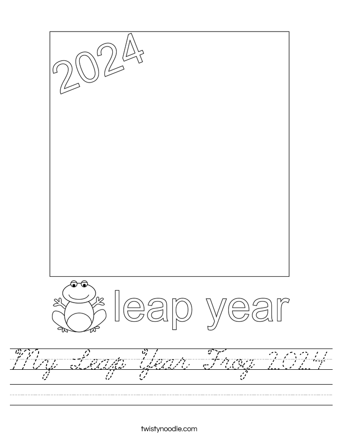 My Leap Year Frog 2024 Worksheet