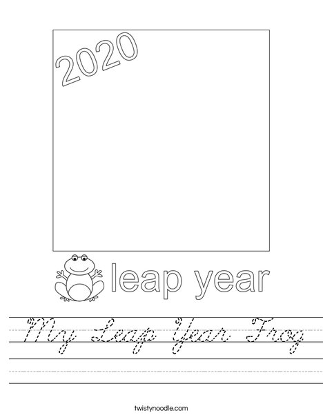 My Leap Year Frog Worksheet
