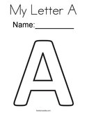 My Letter A Coloring Page