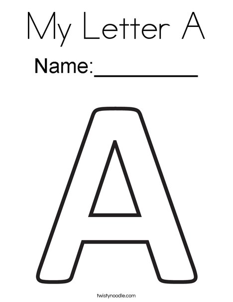 My Letter A Coloring Page