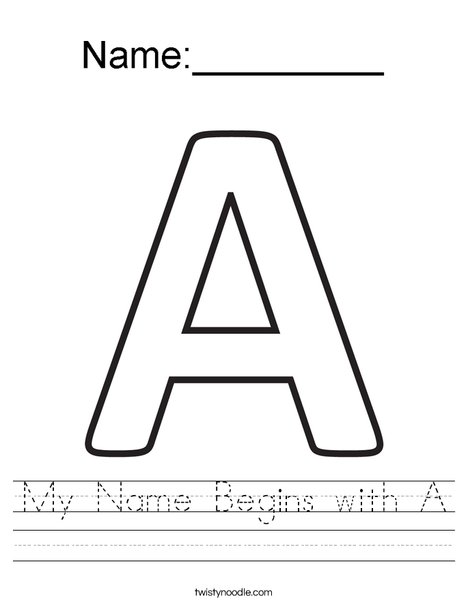 My Letter A Worksheet