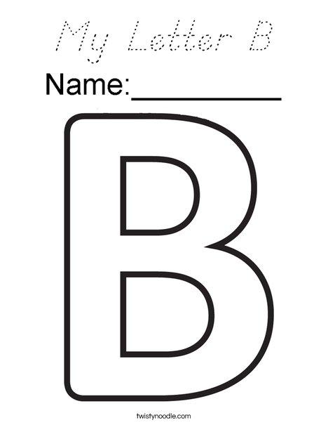 My Letter B Coloring Page