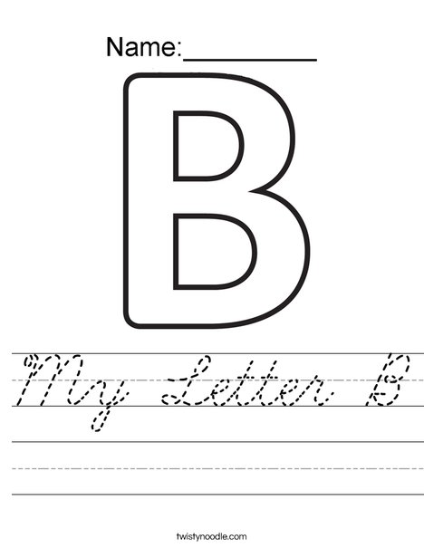 My Letter B Worksheet