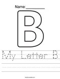 My Letter B Worksheet