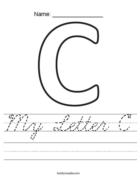 My Letter C Worksheet