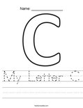 My Letter C Worksheet