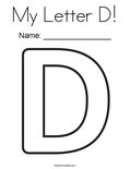 My Letter D! Coloring Page