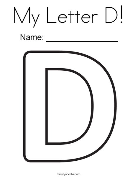 My Letter D Coloring Page