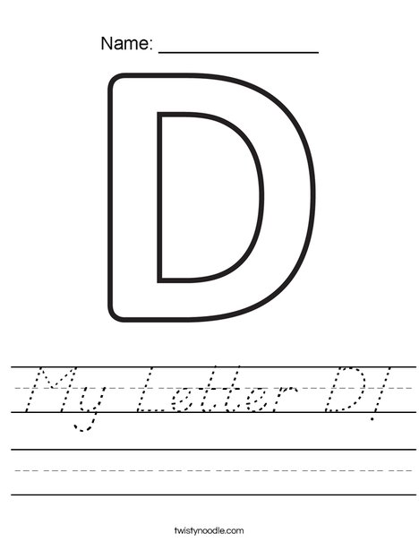 My Letter D Worksheet