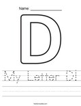 My Letter D! Worksheet