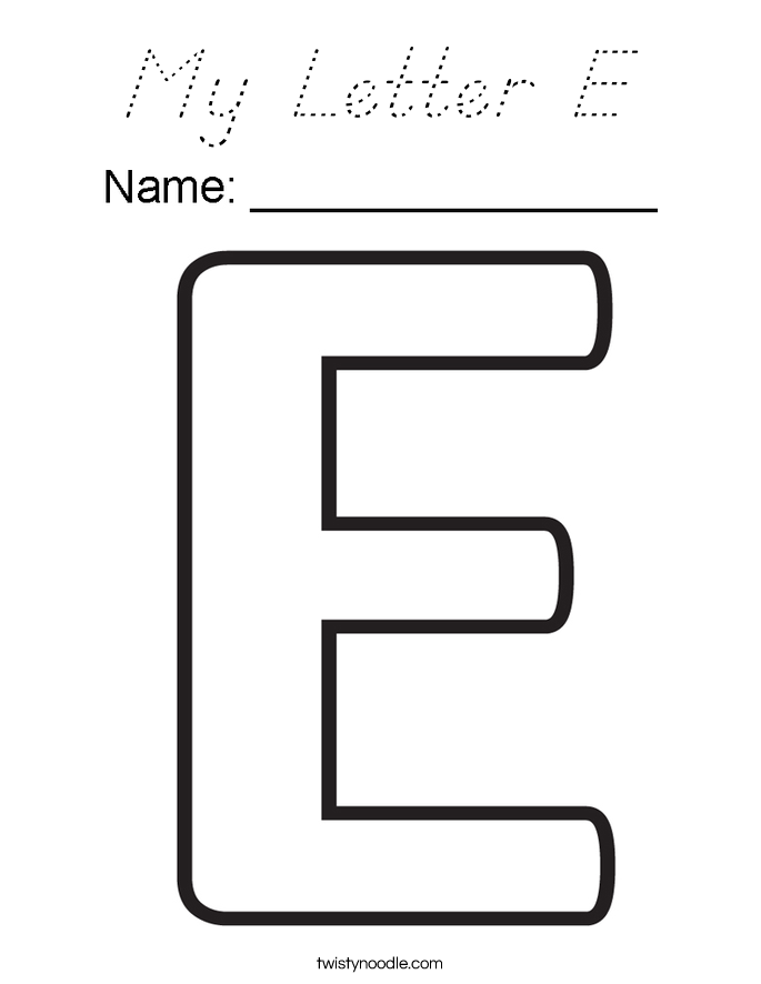 My Letter E Coloring Page