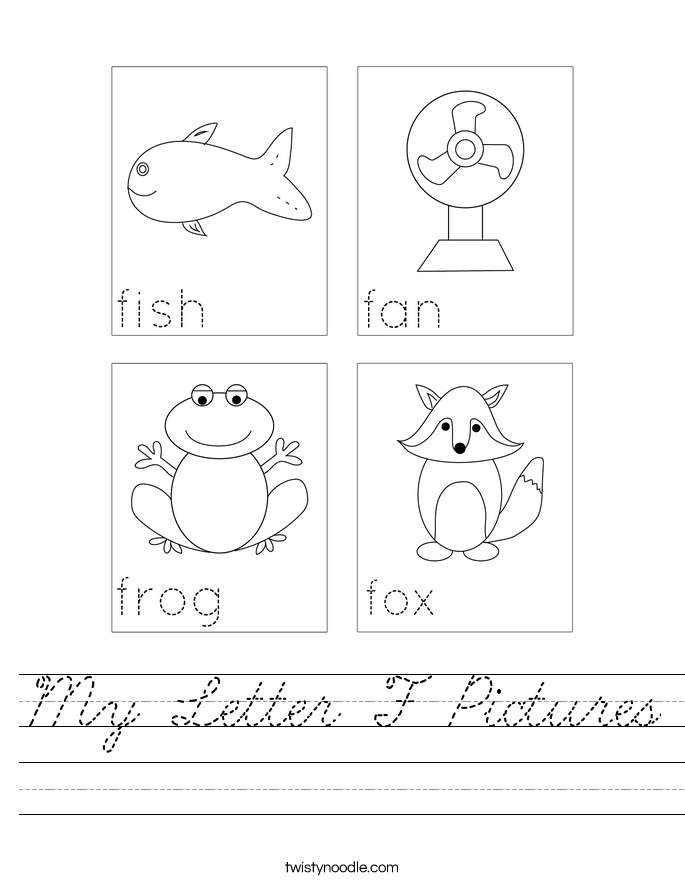My Letter F Pictures Worksheet