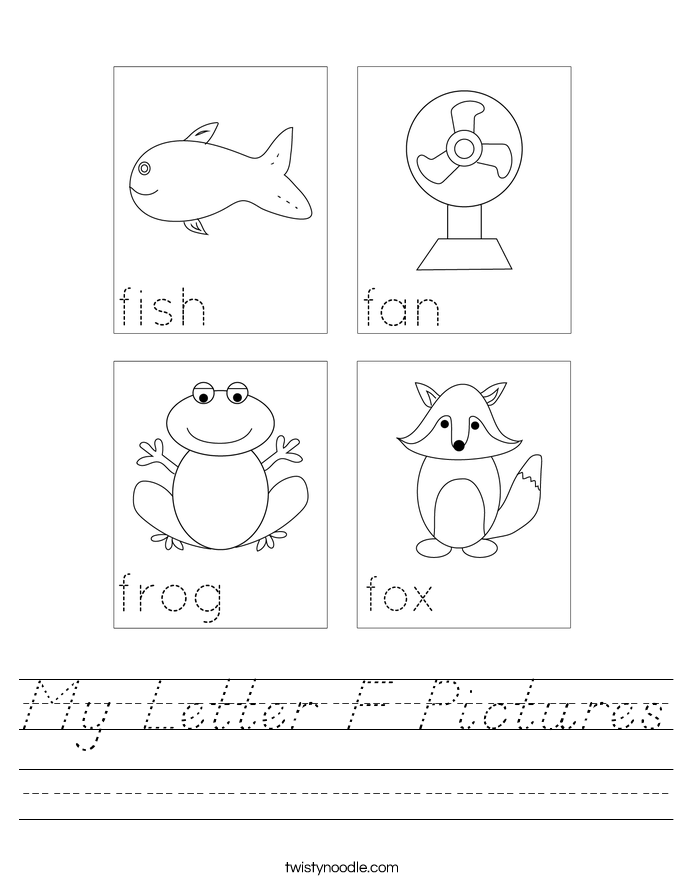 My Letter F Pictures Worksheet