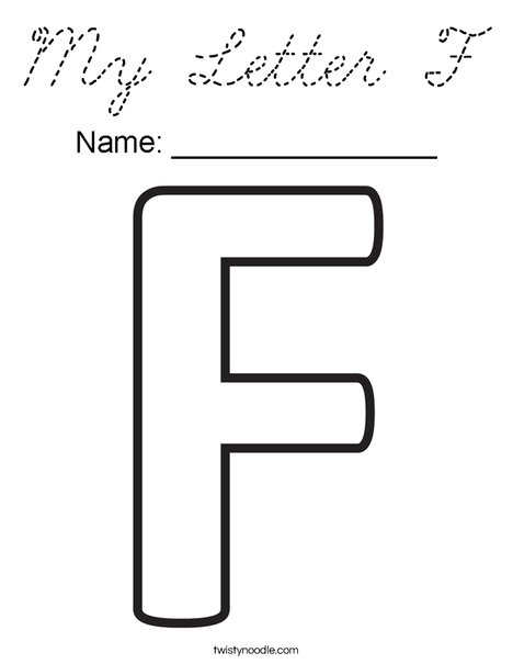 My Letter F Coloring Page
