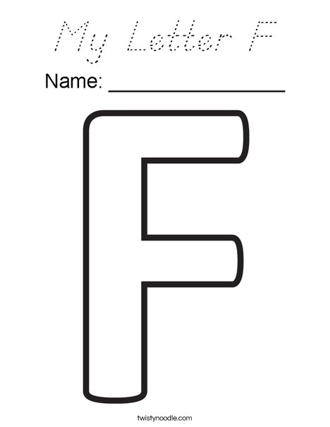My Letter F Coloring Page