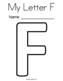 My Letter F Coloring Page