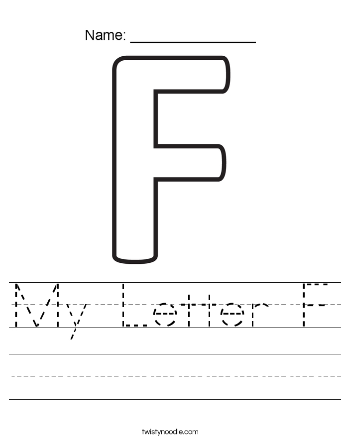 My Letter F Worksheet