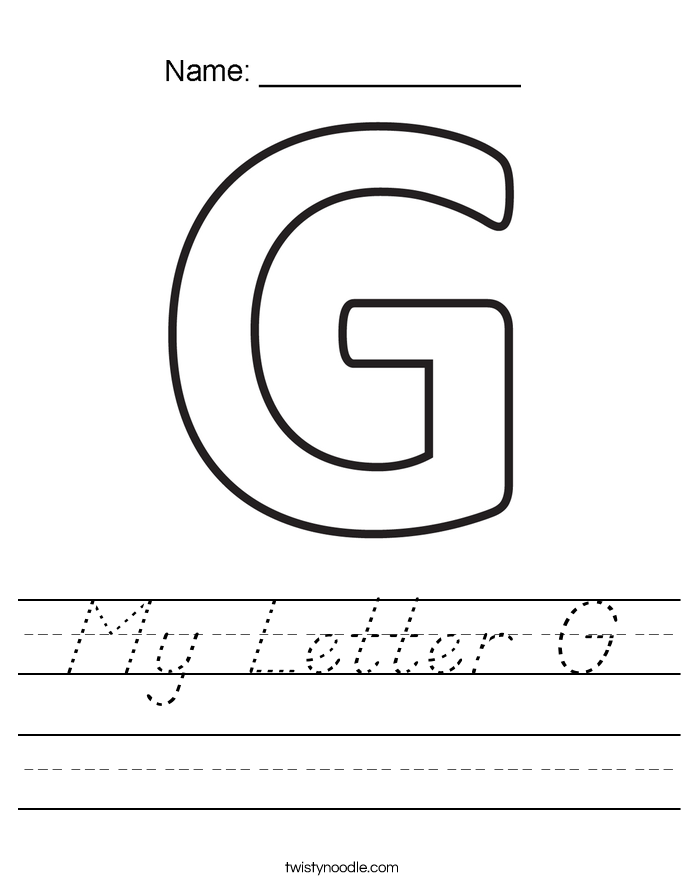 My Letter G Worksheet