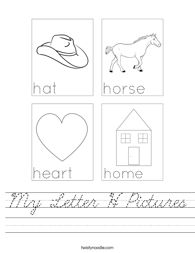 My Letter H Pictures Worksheet