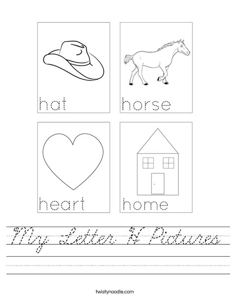 My Letter H Pictures Worksheet