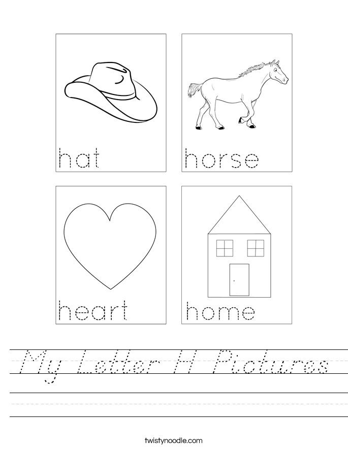 My Letter H Pictures Worksheet