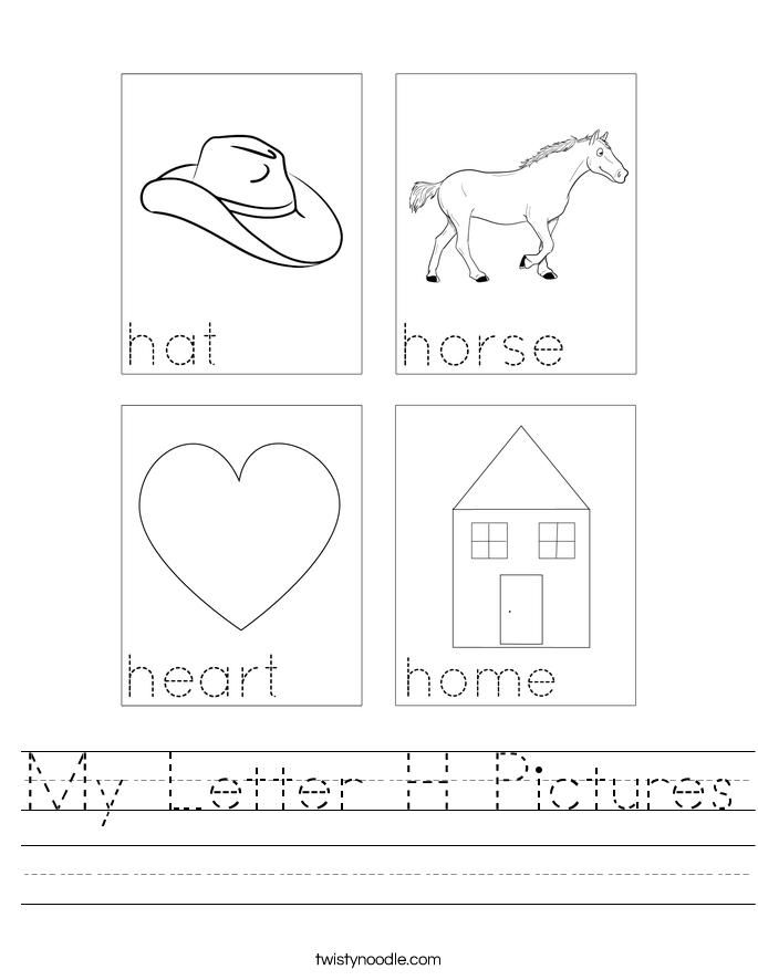 My Letter H Pictures Worksheet